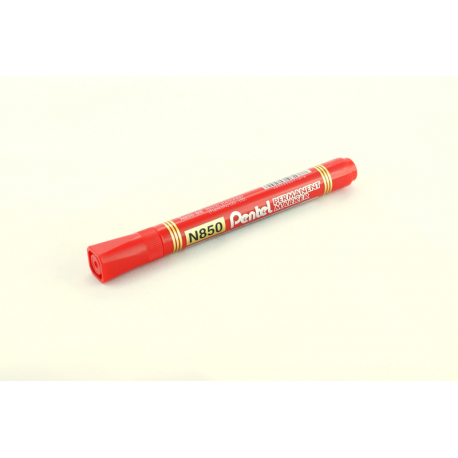 Marker permanentny PENTEL N850 okrągły czerwony