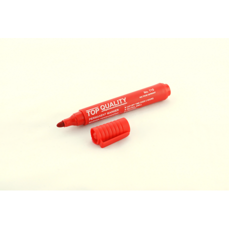 Marker permanentny TITANUM TQ okrągły czerwony