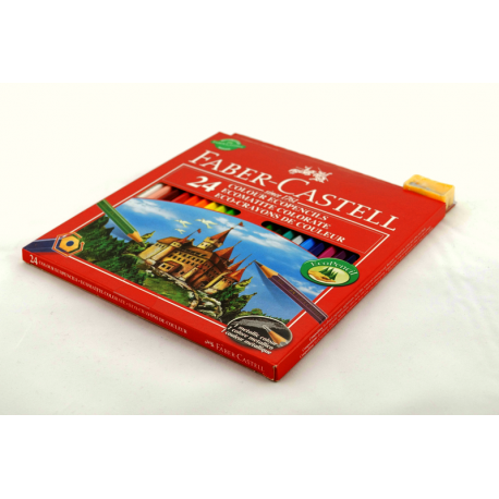Kredki ołówkowe FABER-CASTELL zamek 24 kolory