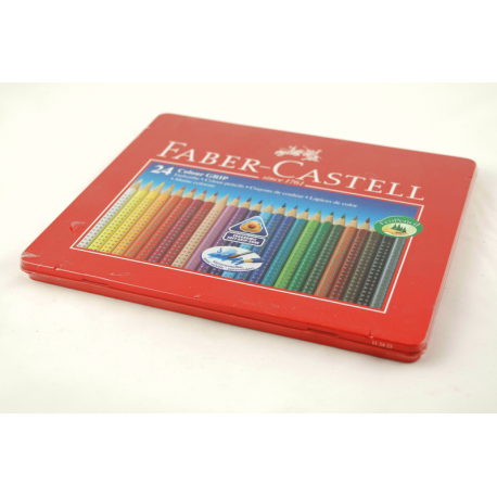 Kredki FABER-CASTEL Grip 2001 24 w metalowym opakowaniu