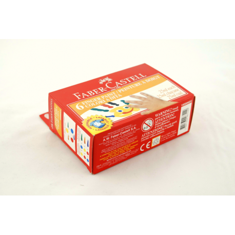 Farby do malowania palcami FABER-CASTELL 6 kolorów