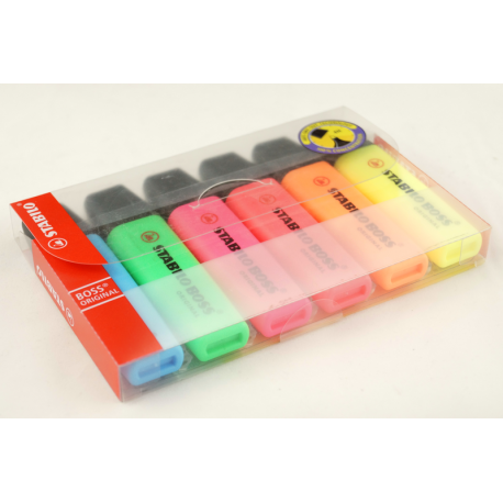 Zakreślacz STABILO Boss zestaw 6 kolorów