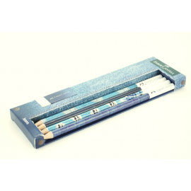 Zestaw 4 ołówki + gumka FABER-CASTELL Jeans w plastikowym etui