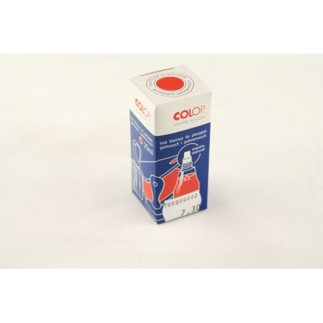 Tusz do stempli gumowcyh i polimerowych 25ml COLOP czerwony