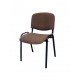Krzesło konferencyjne ISO materiałowe brązowo-kremowe splot