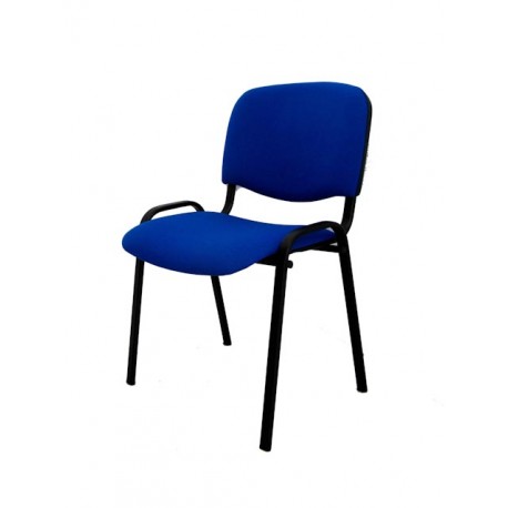 Krzesło konferencyjne ISO materiałowe niebieskie
