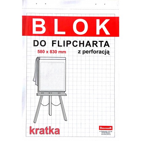 Blok flipchart 50k DAN-MARK kratka