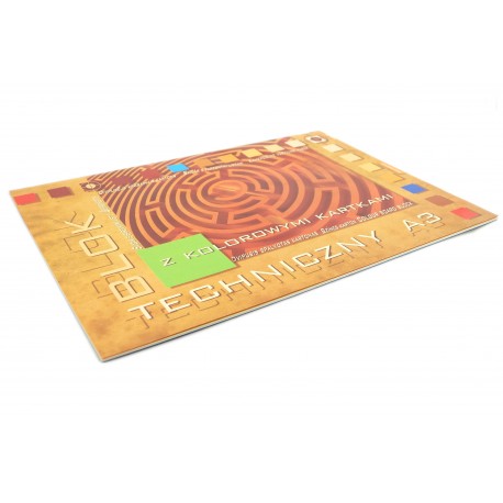 Blok techniczny A3 KRESKA kolor