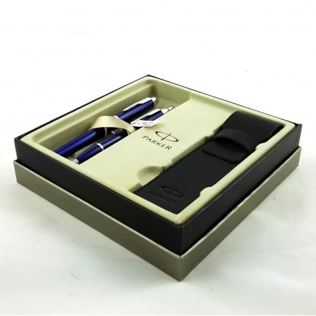 Długopis + pióro w etui PARKER CT niebieski