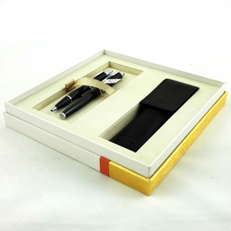 Długopis + pióro w etui PARKER CT czarny