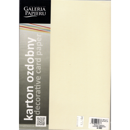Karton wizytówkowy GP Islandia kremowy