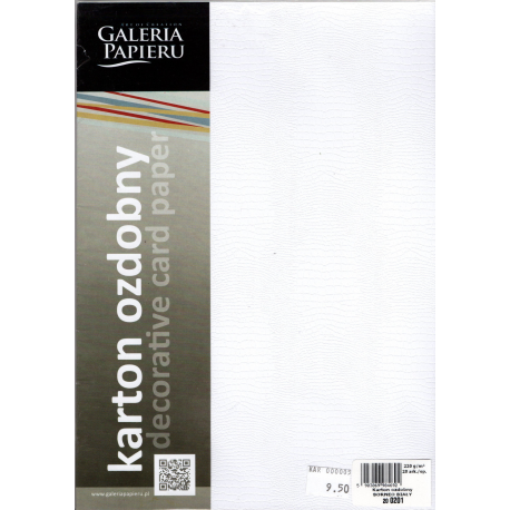 Karton wizytówkowy GP BORNEO biały